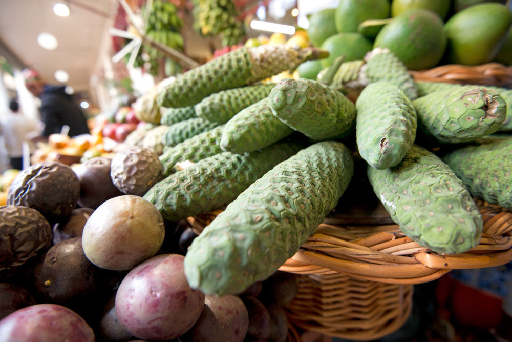 Monstera Deliciosa fruits in the market