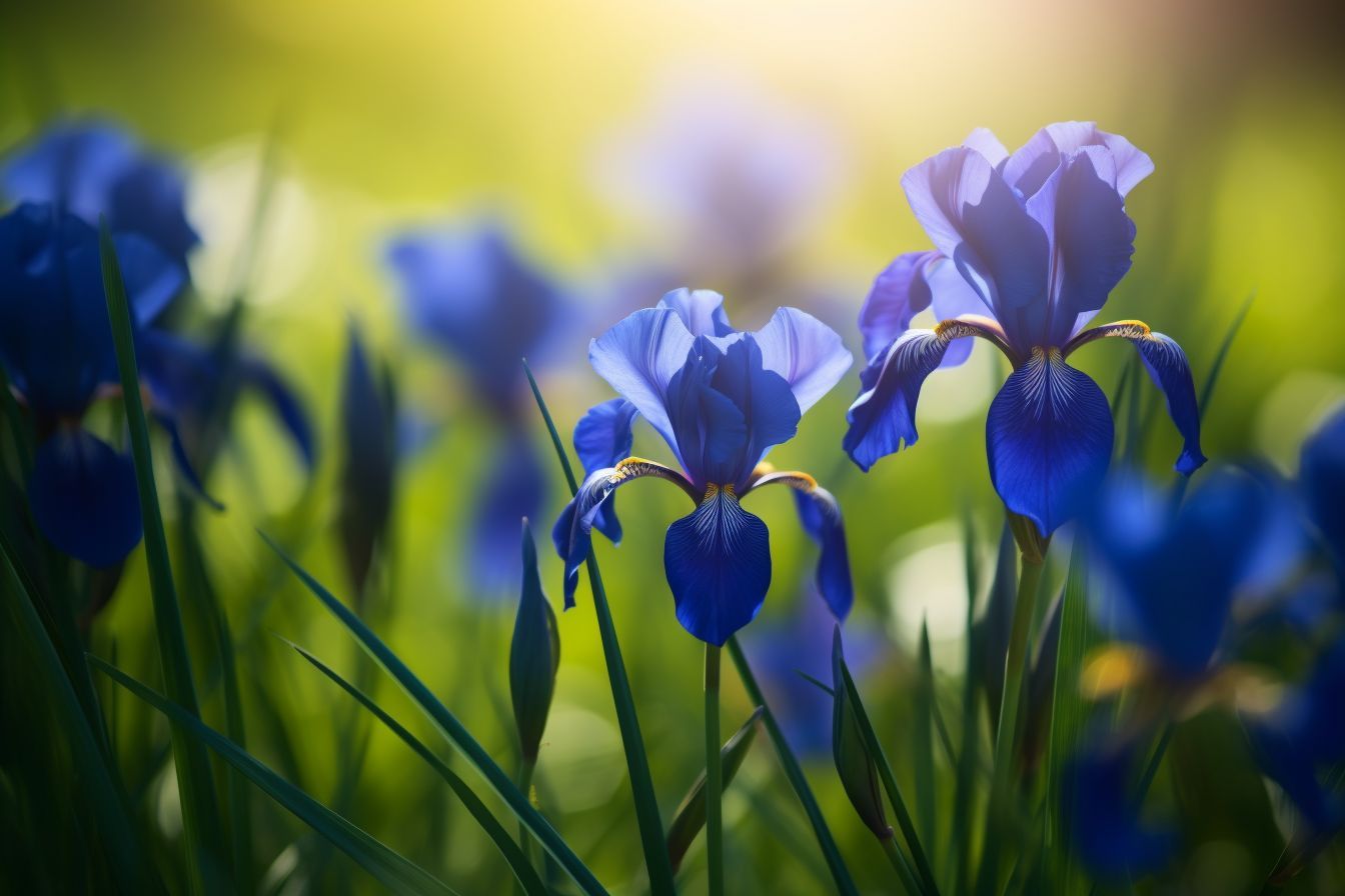 Blue Iris Flowers