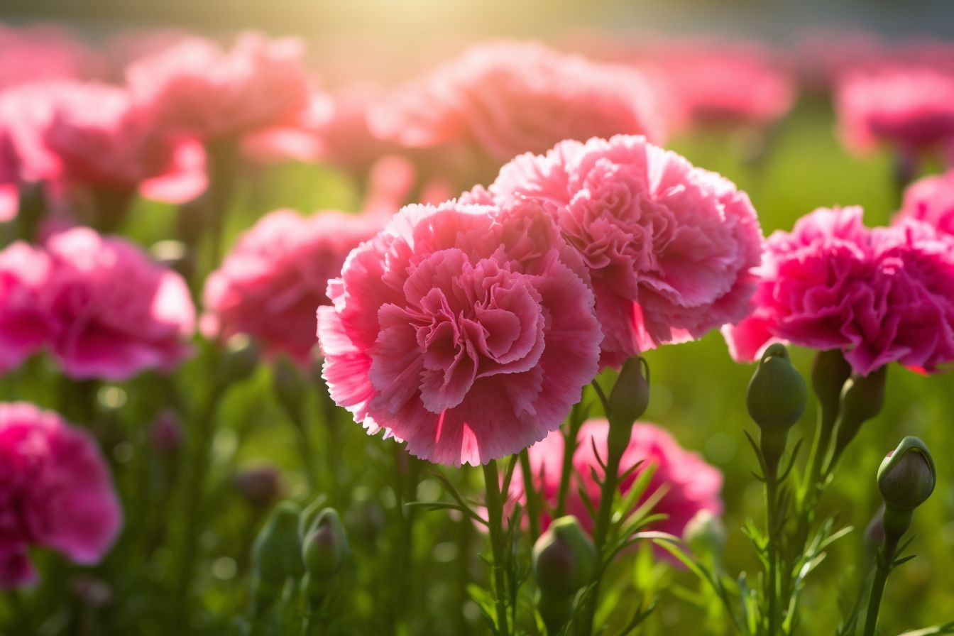 Pink Carnation Flowers 