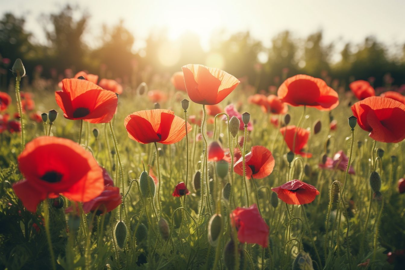 Red Poppy Flowers 
