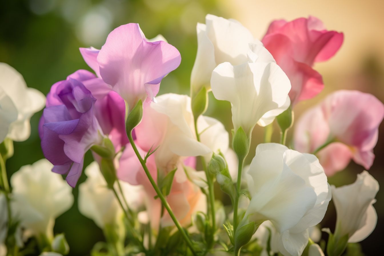 Sweet Pea Flowers 