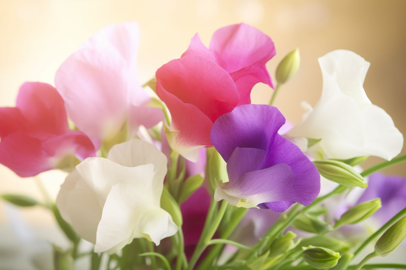 Sweet Pea Flowers 