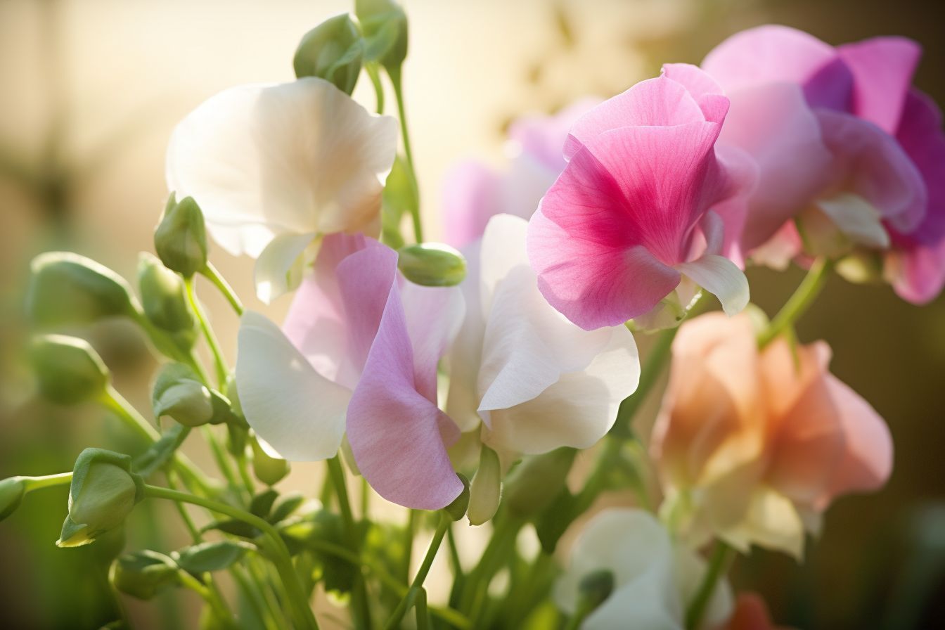 Sweet Pea Flowers 