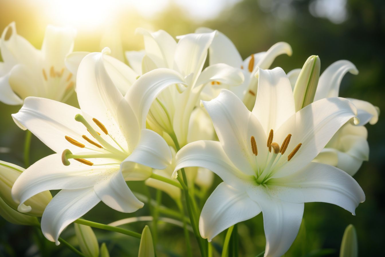 White Lily Flowers 