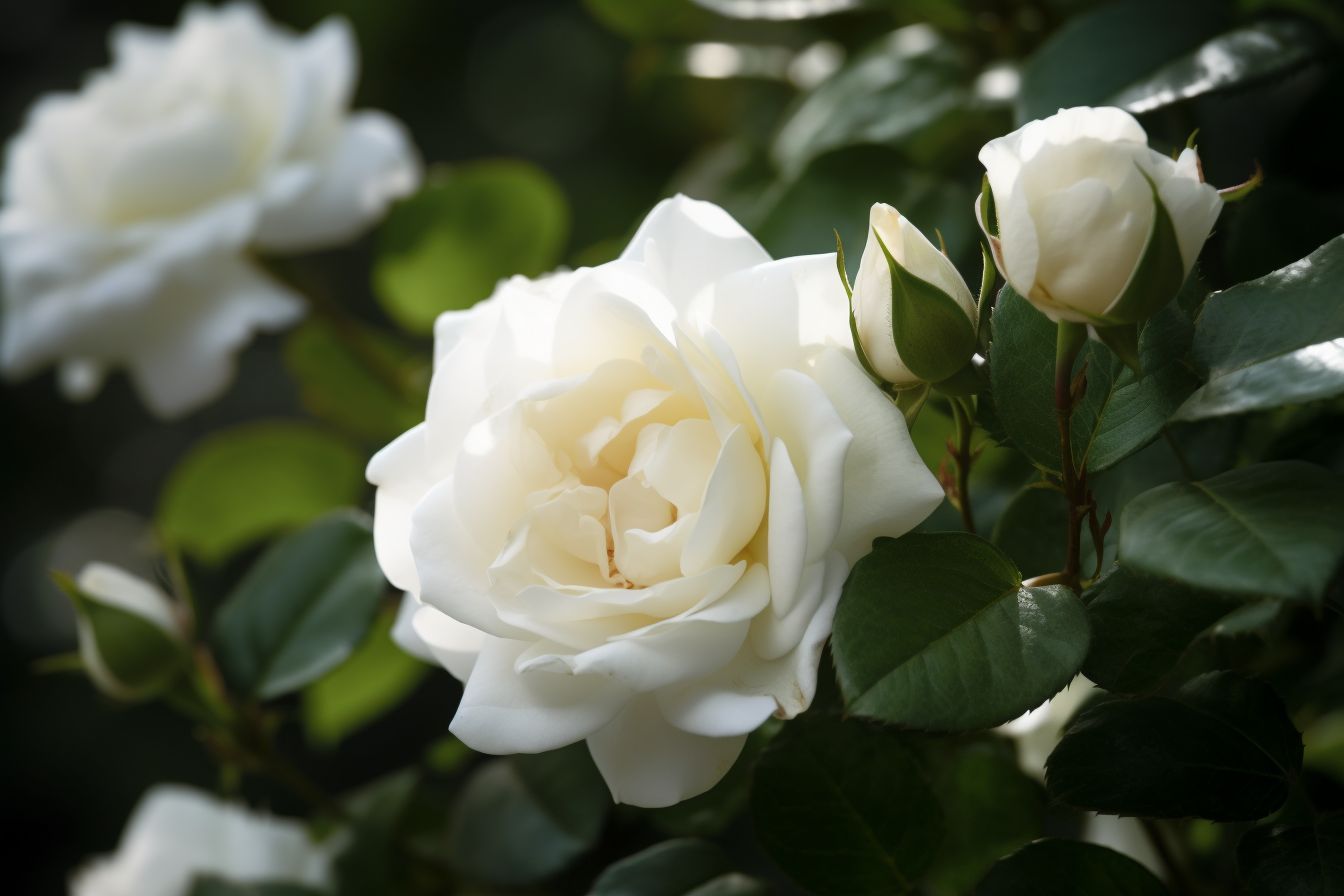 White Rose Flowers 