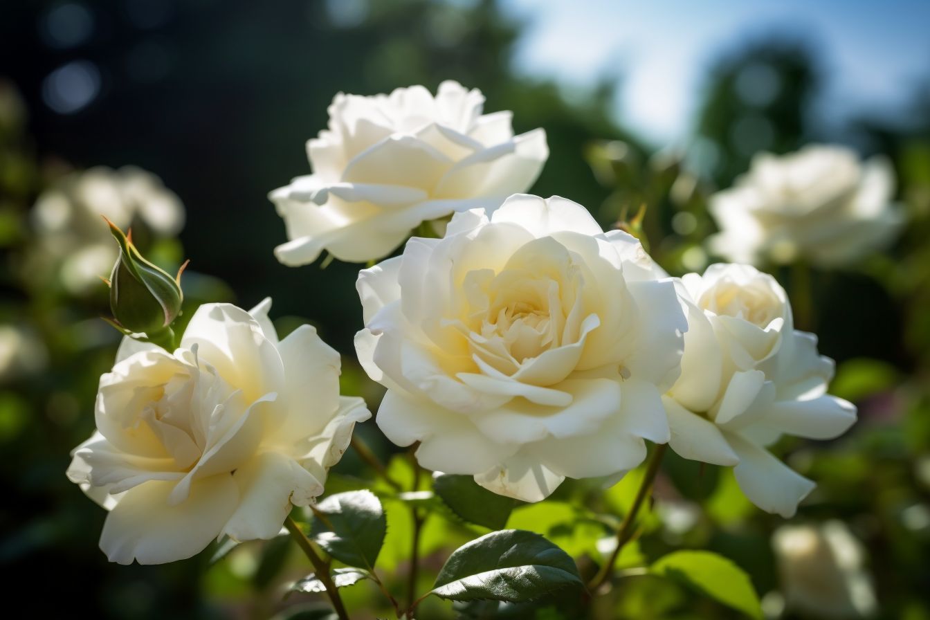 White Rose Flowers 