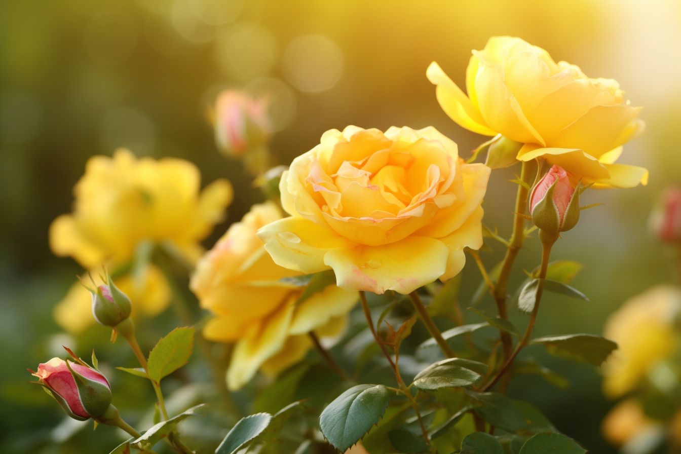 Yellow Rose Flowers 