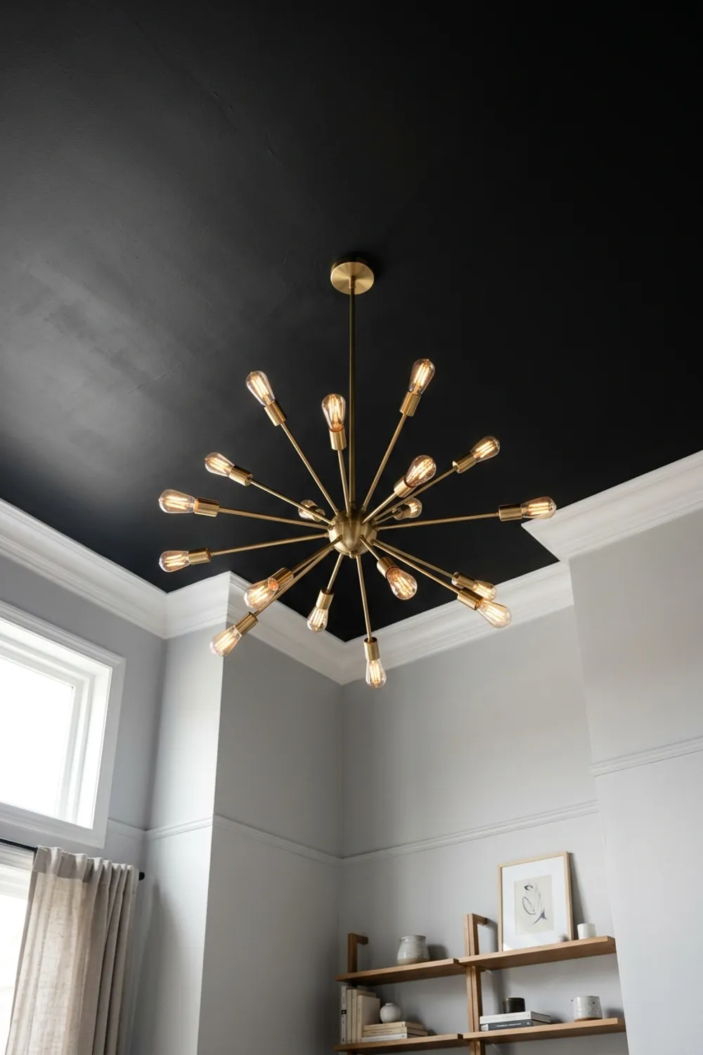 Black Painted Ceiling Statement