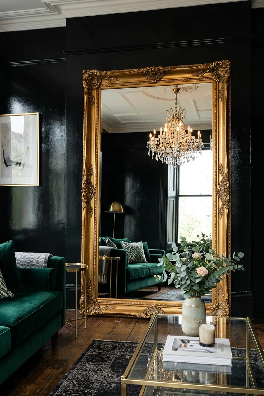 Black Walls with Reflective Surfaces
