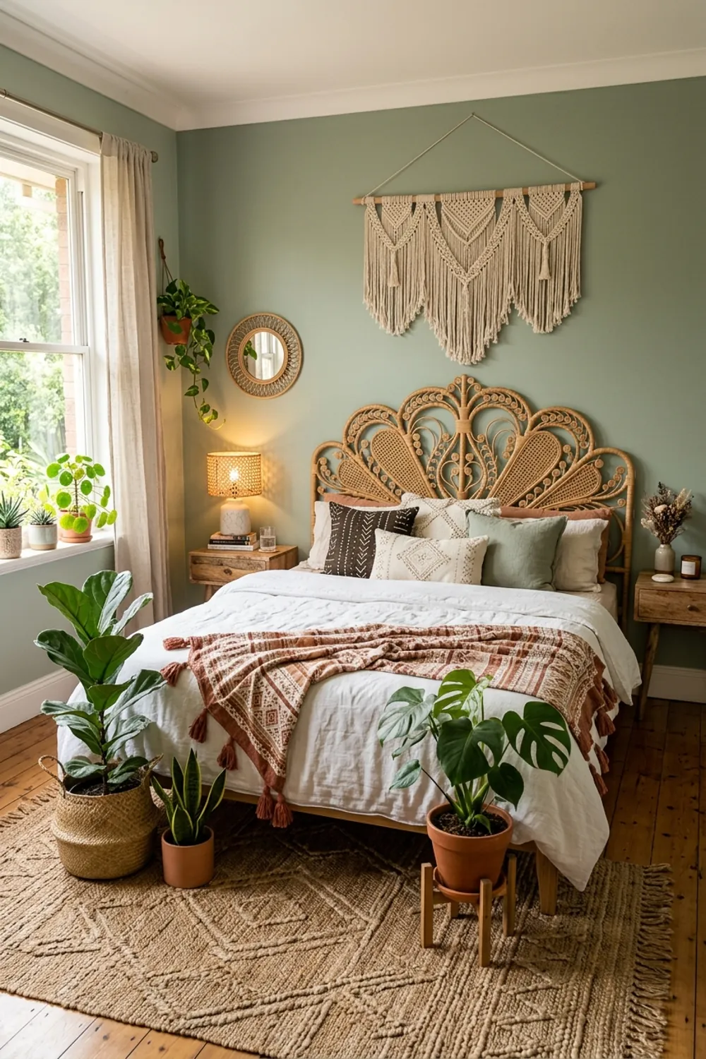 Bohemian Sage with Rattan