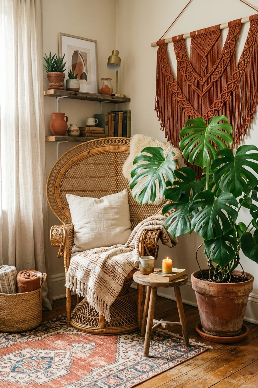 Bohemian Vibe with Rattan Details