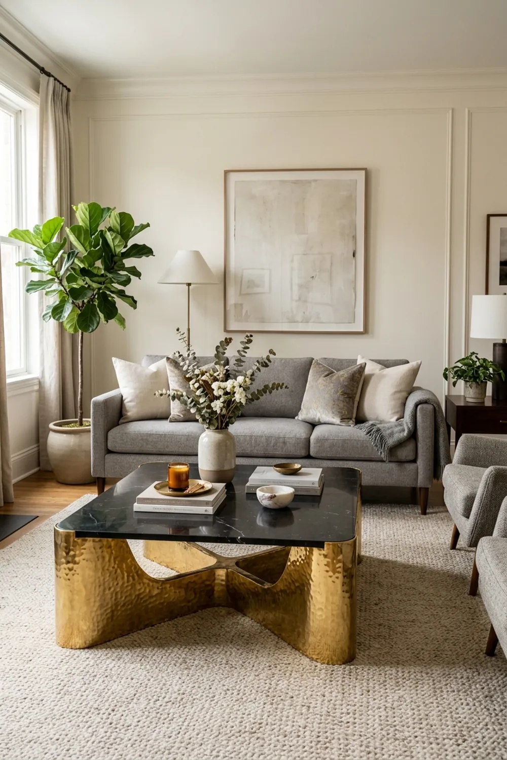 Bold Gold Framed Coffee Table