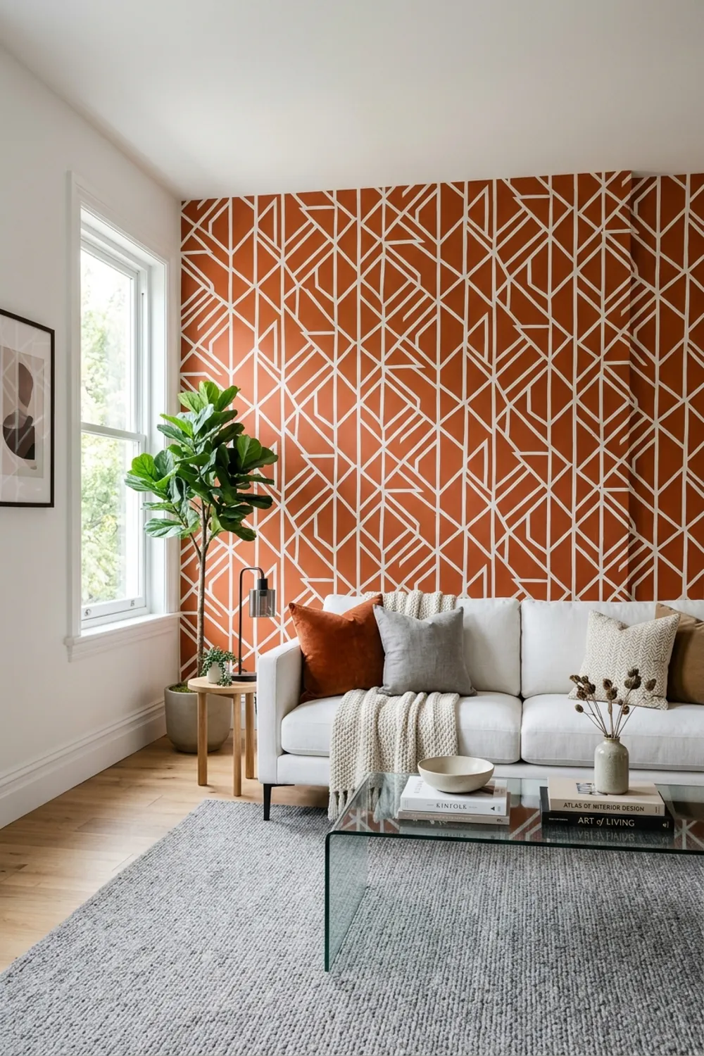 Burnt Orange Geometric Patterns