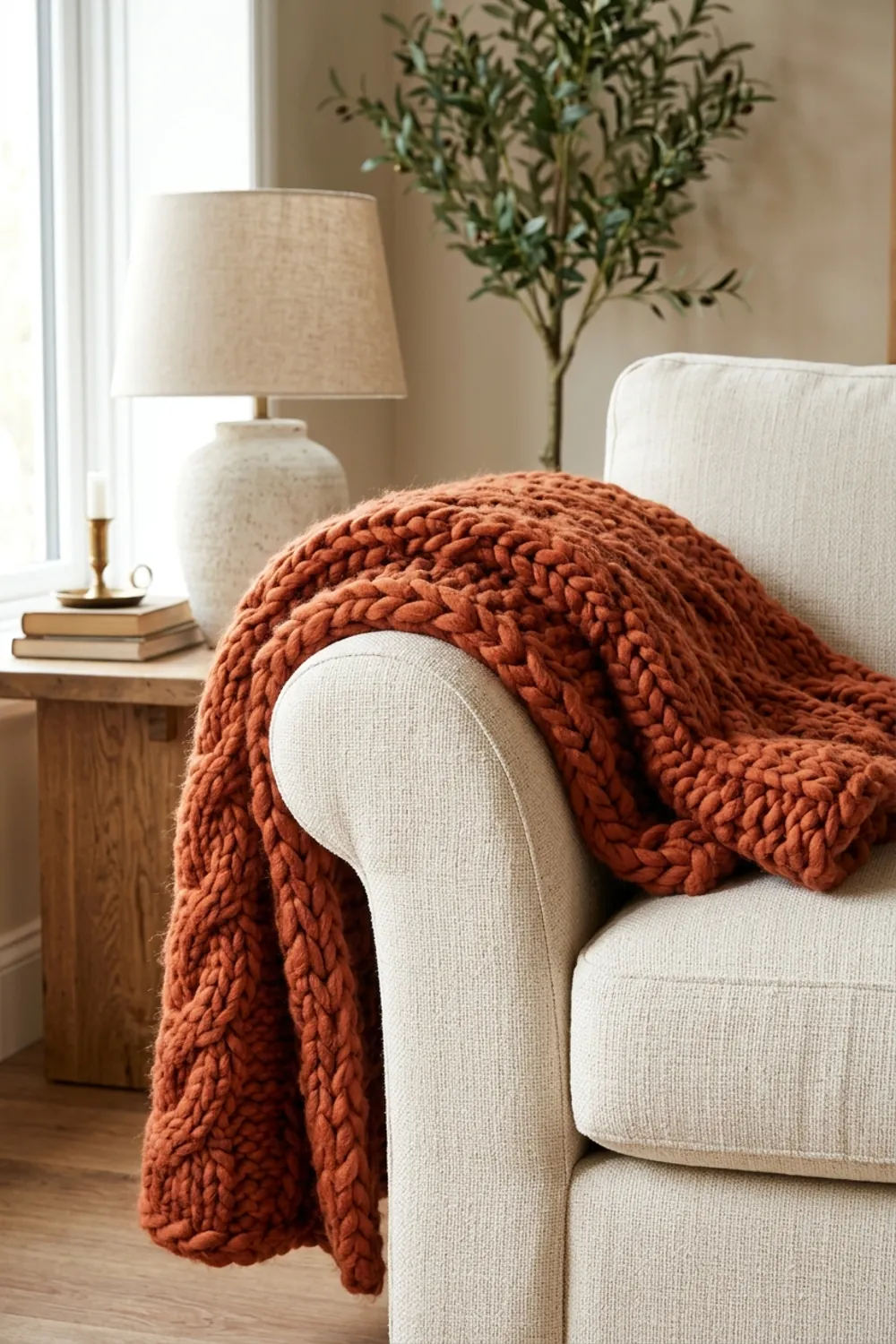 Chunky Knit Orange Comfort