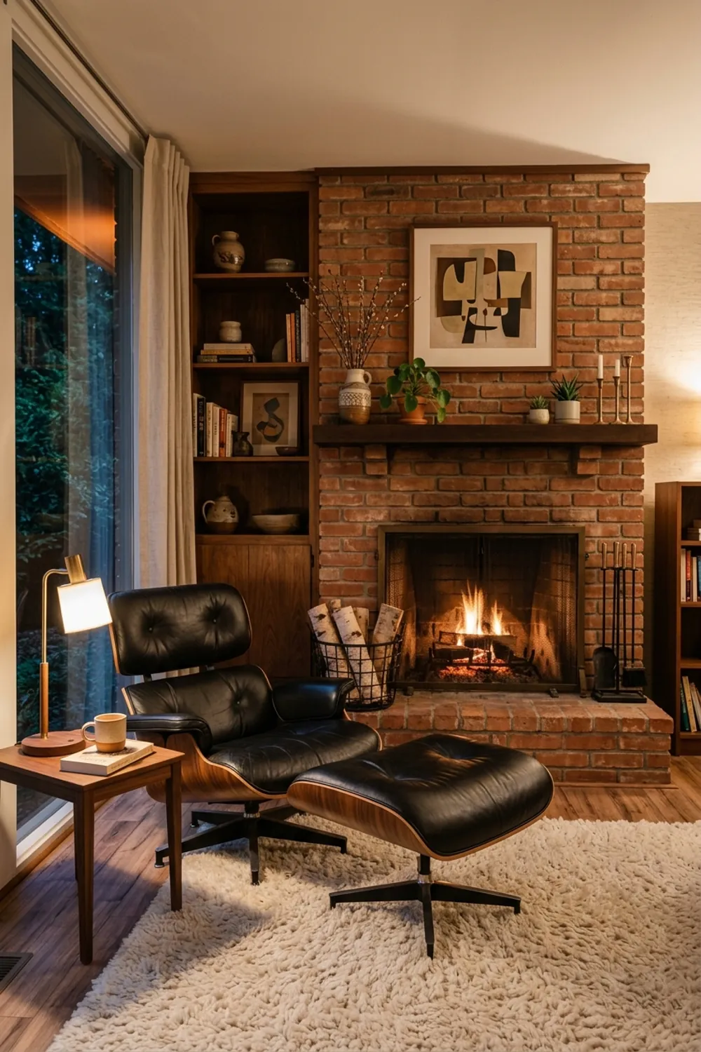Cozy Corner Fireplace Nook