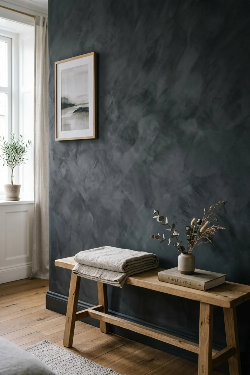 Dark Limewash Painted Walls