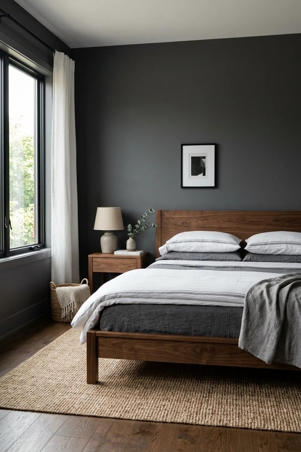 Deep Charcoal and Rich Walnut