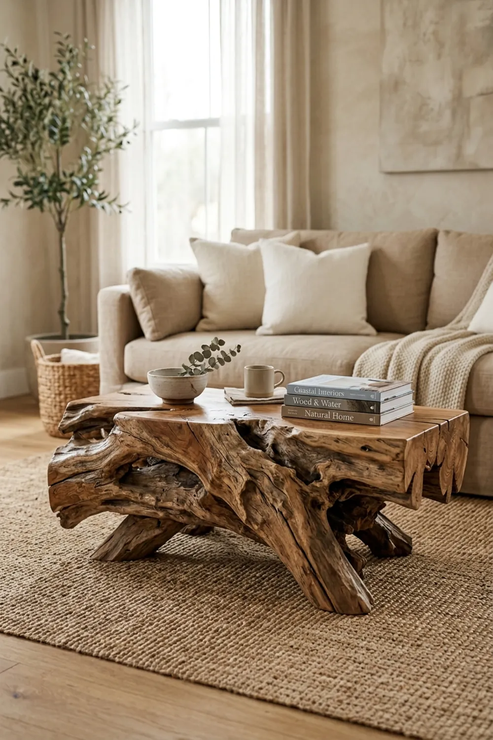 Driftwood Coffee Table Centerpiece