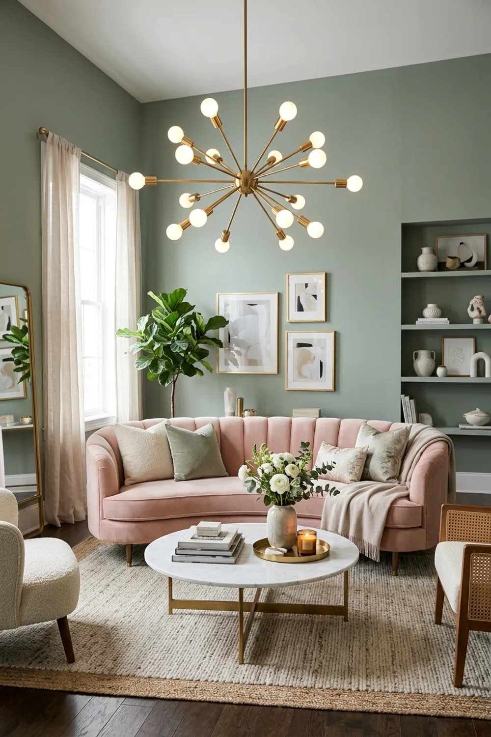 Elegant Sage and Blush Pink