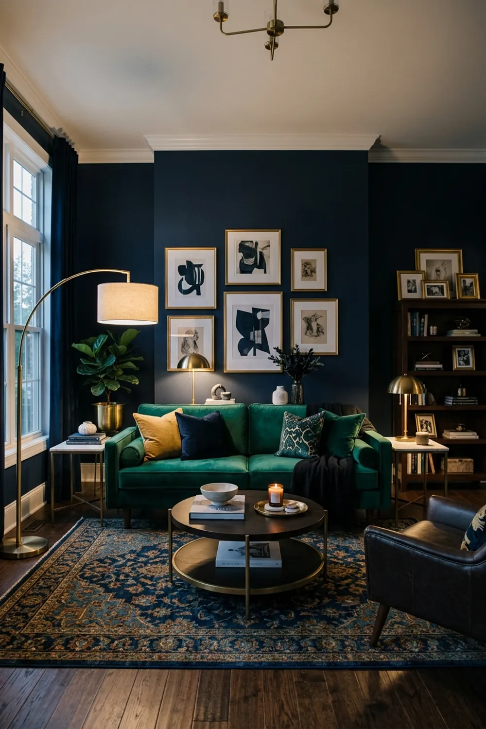 Emerald and Navy Sophistication