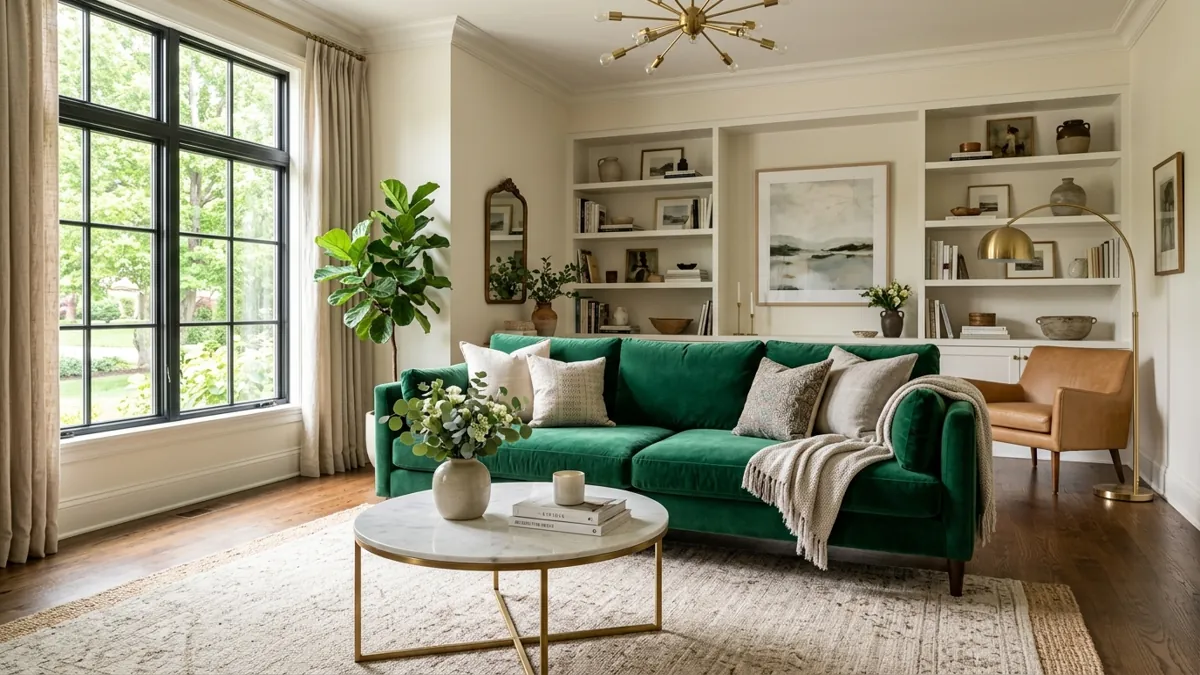 20 Emerald Green Living Room Ideas