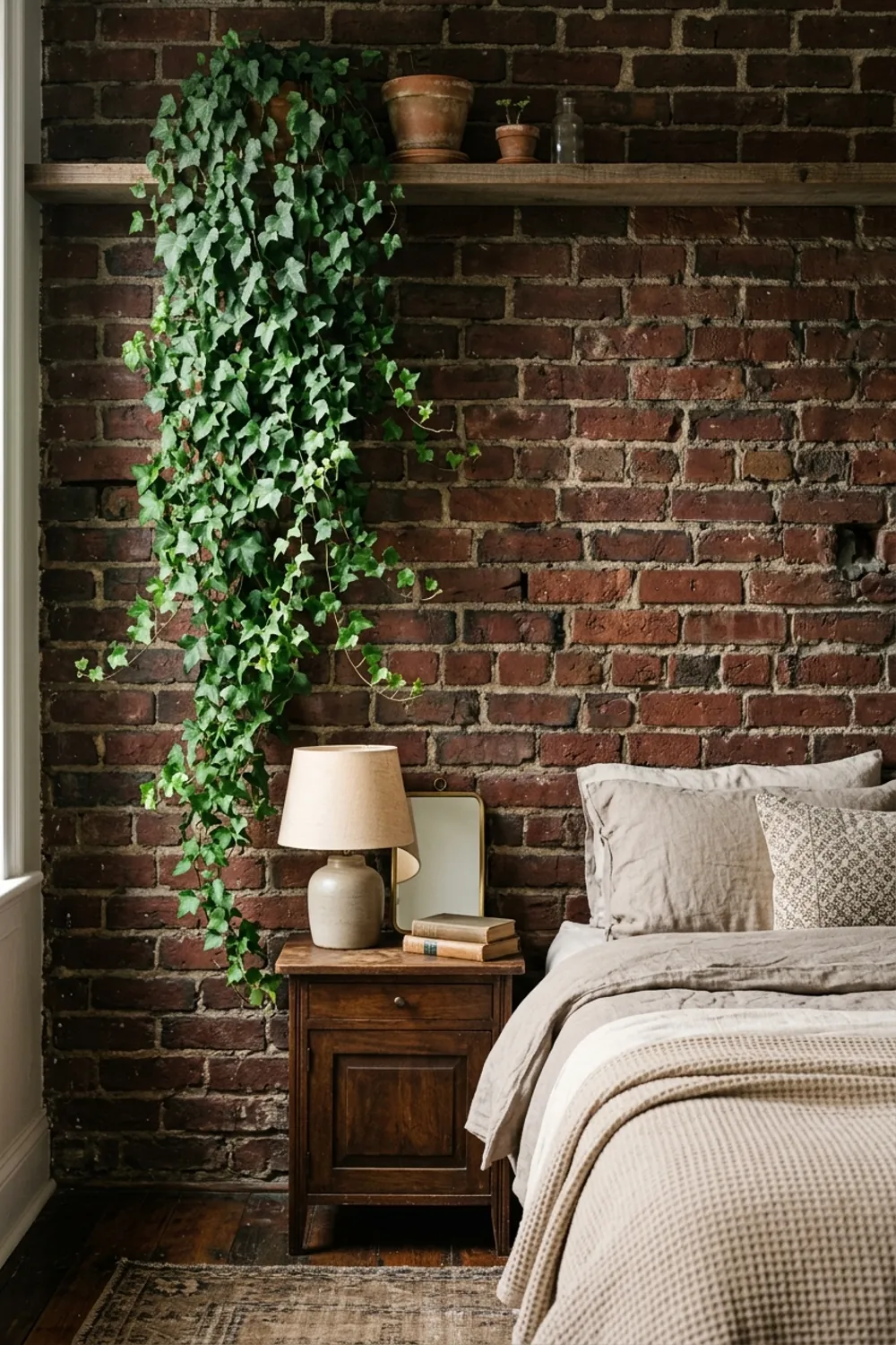 Exposed Brick and Trailing Ivy