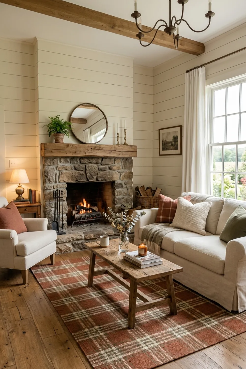 Farmhouse Charm with Cream Shiplap