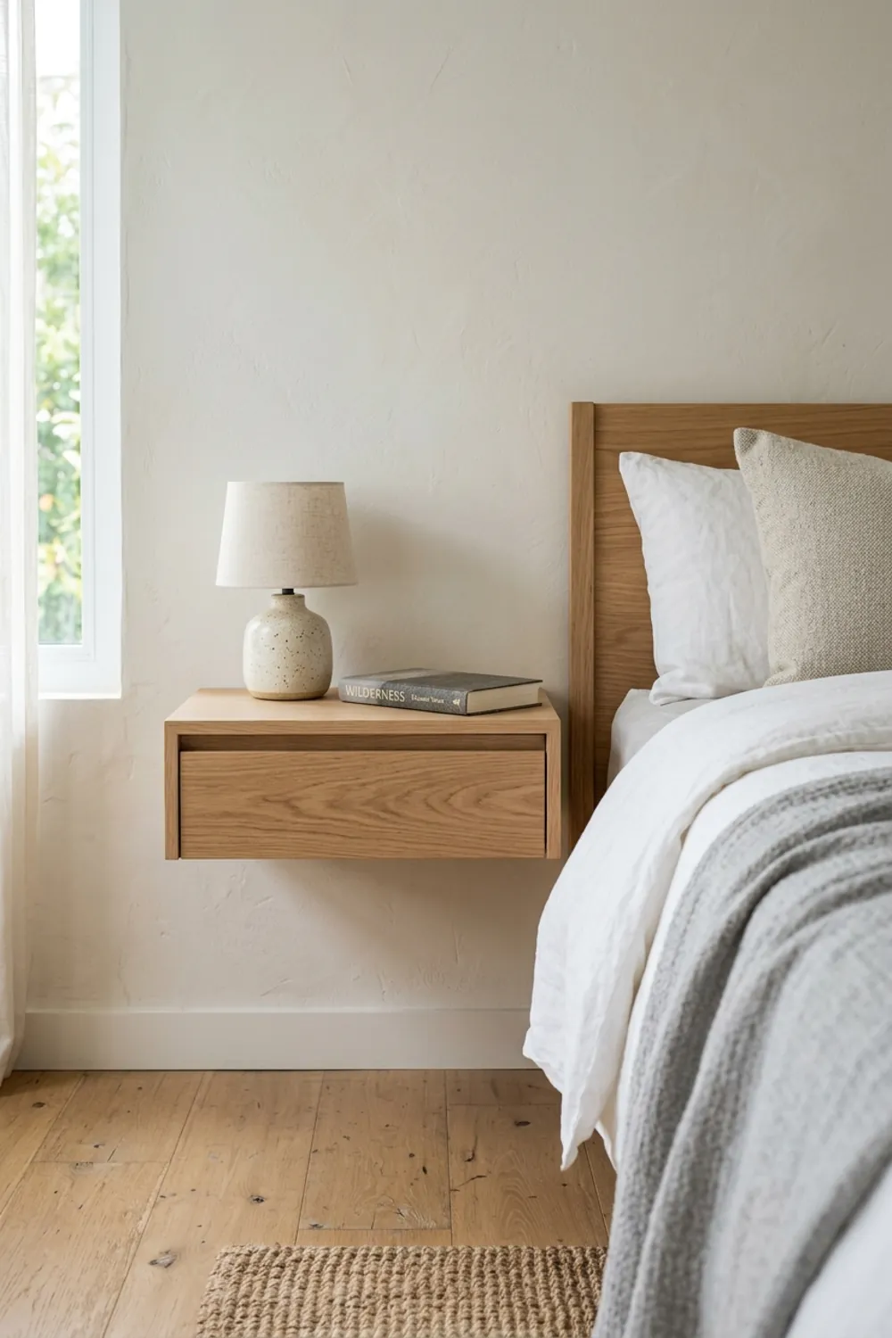 Floating Nightstands for Simplicity