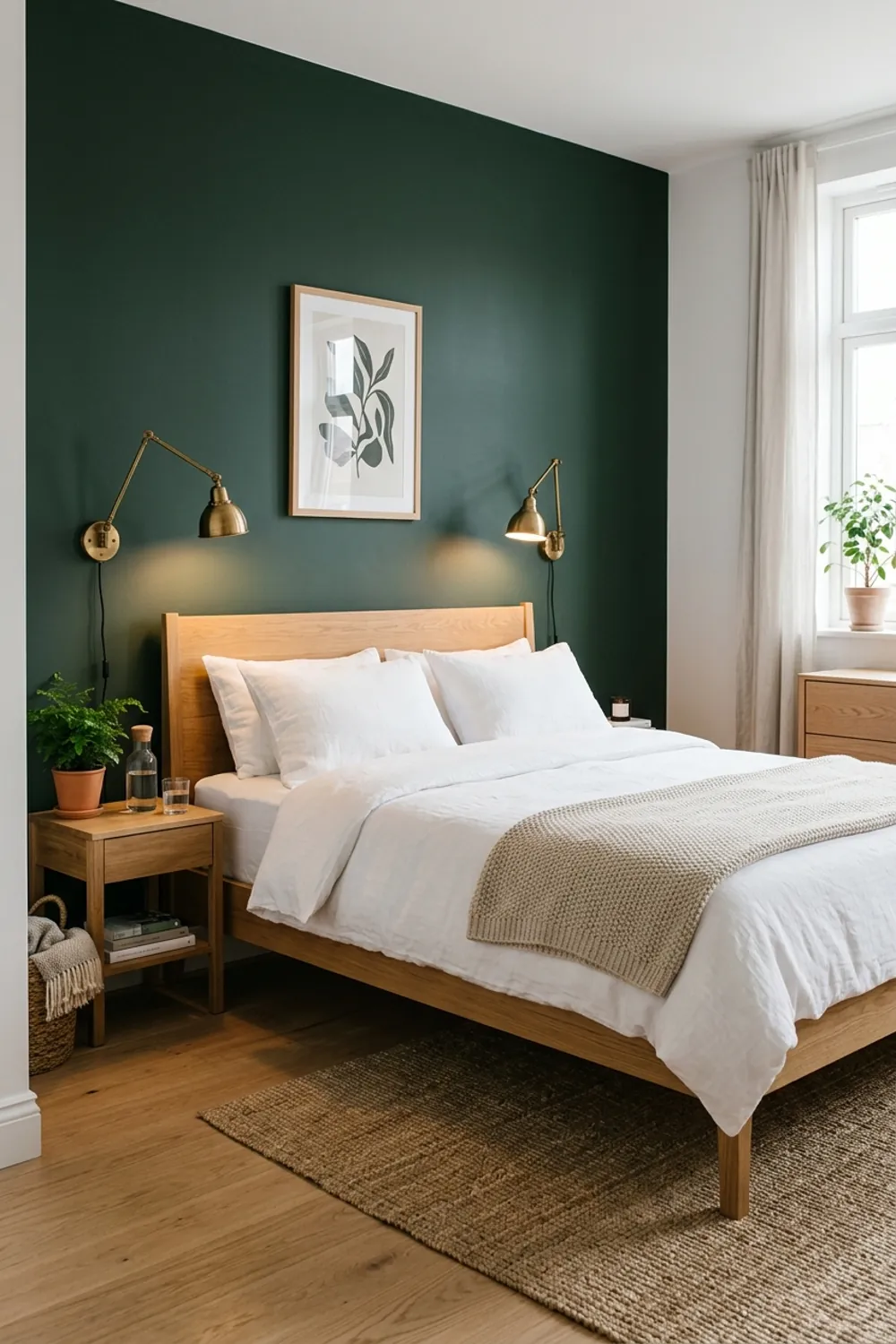 Forest Green and Natural Wood