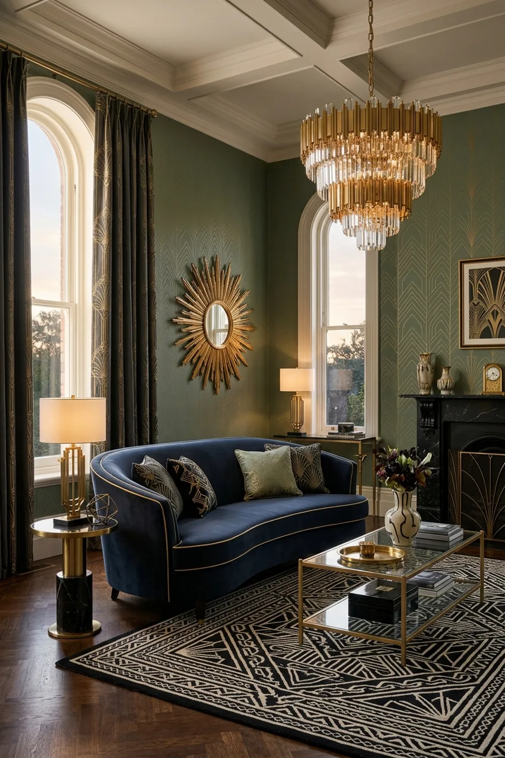 Glamorous Art Deco Sage