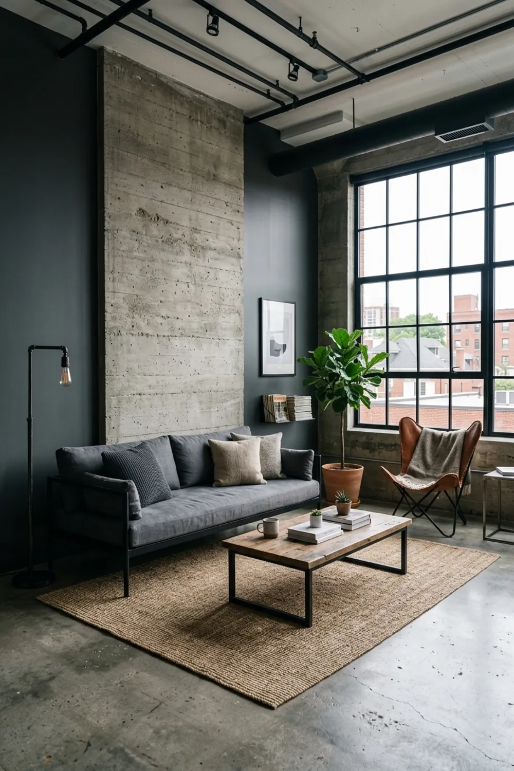 Gunmetal Gray and Raw Concrete