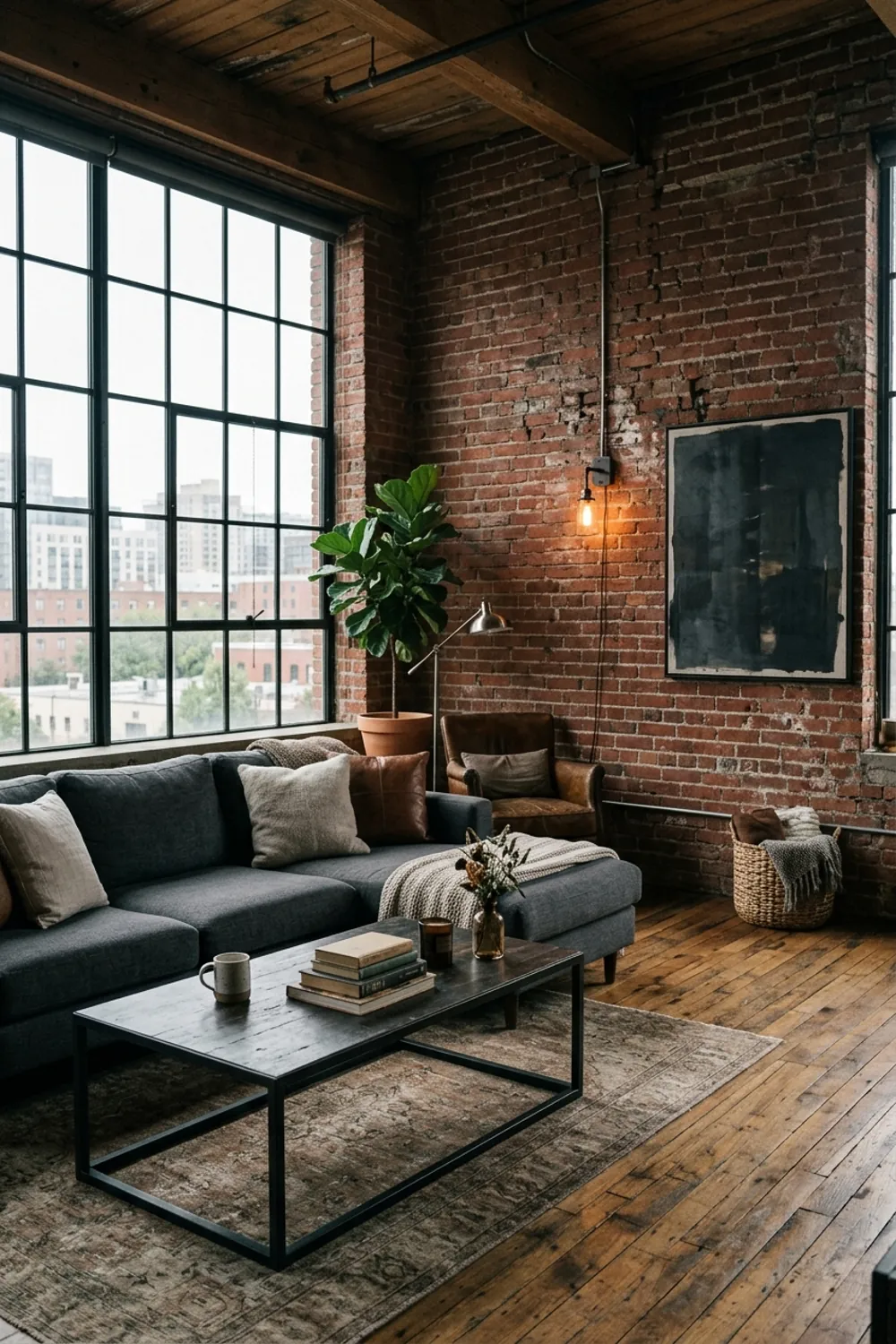Industrial Loft with Terracotta Brick