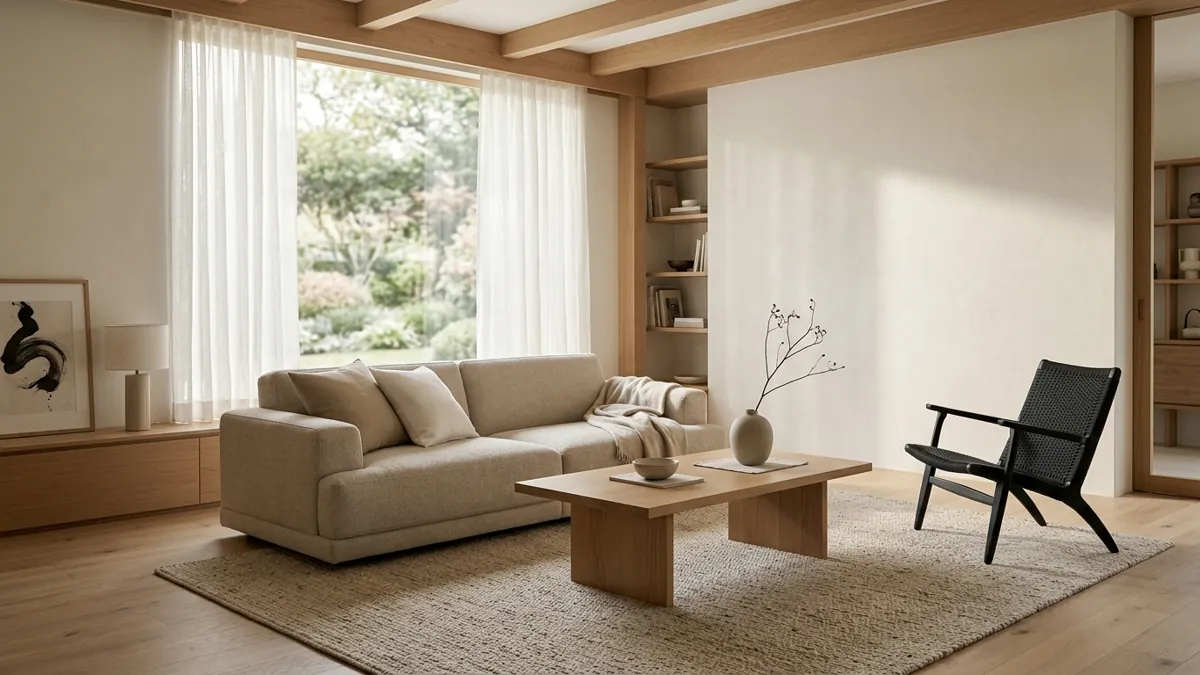 20 Calm Japandi Living Room Ideas