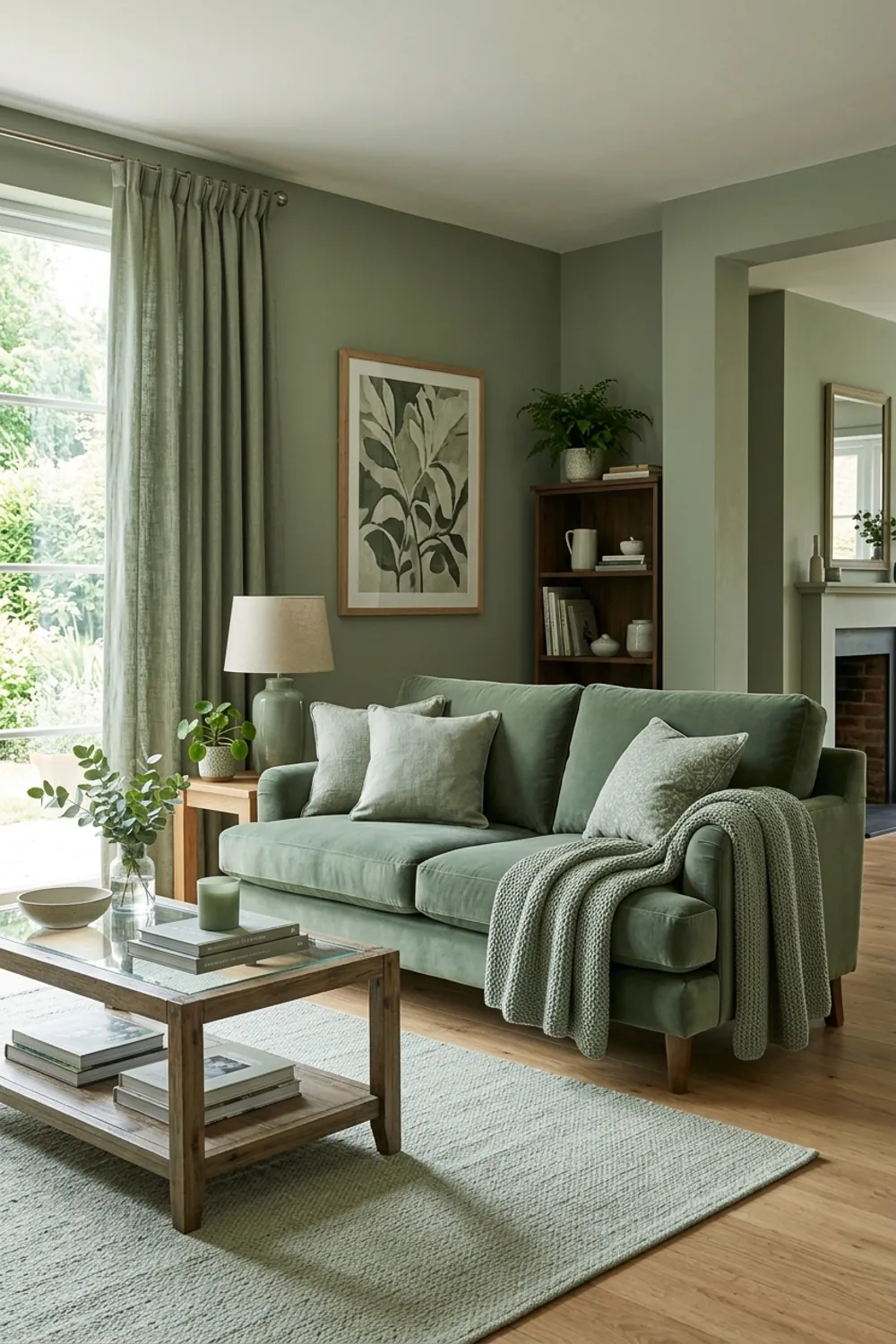 Layered Monochromatic Sage Tones