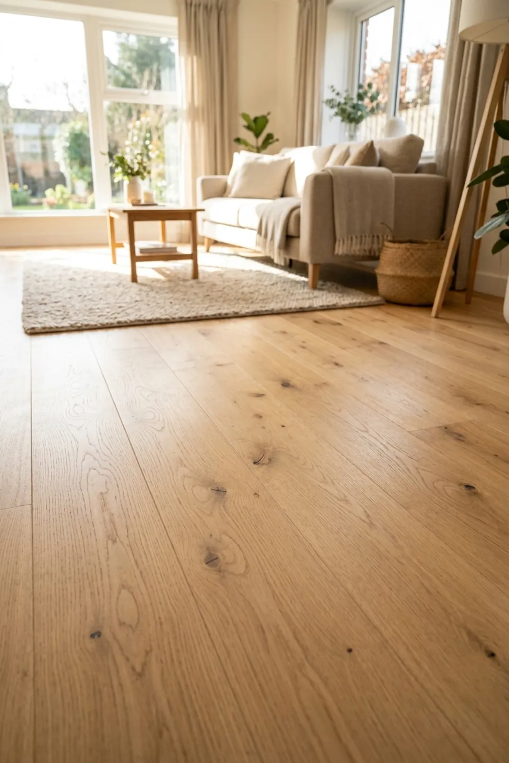 Light Oak Wide Plank Floors