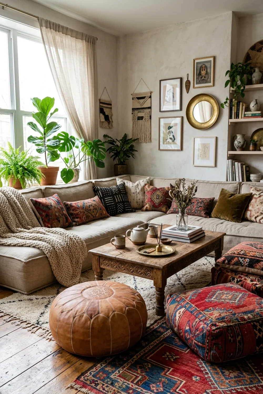 Low Profile Sofa and Floor Cushions
