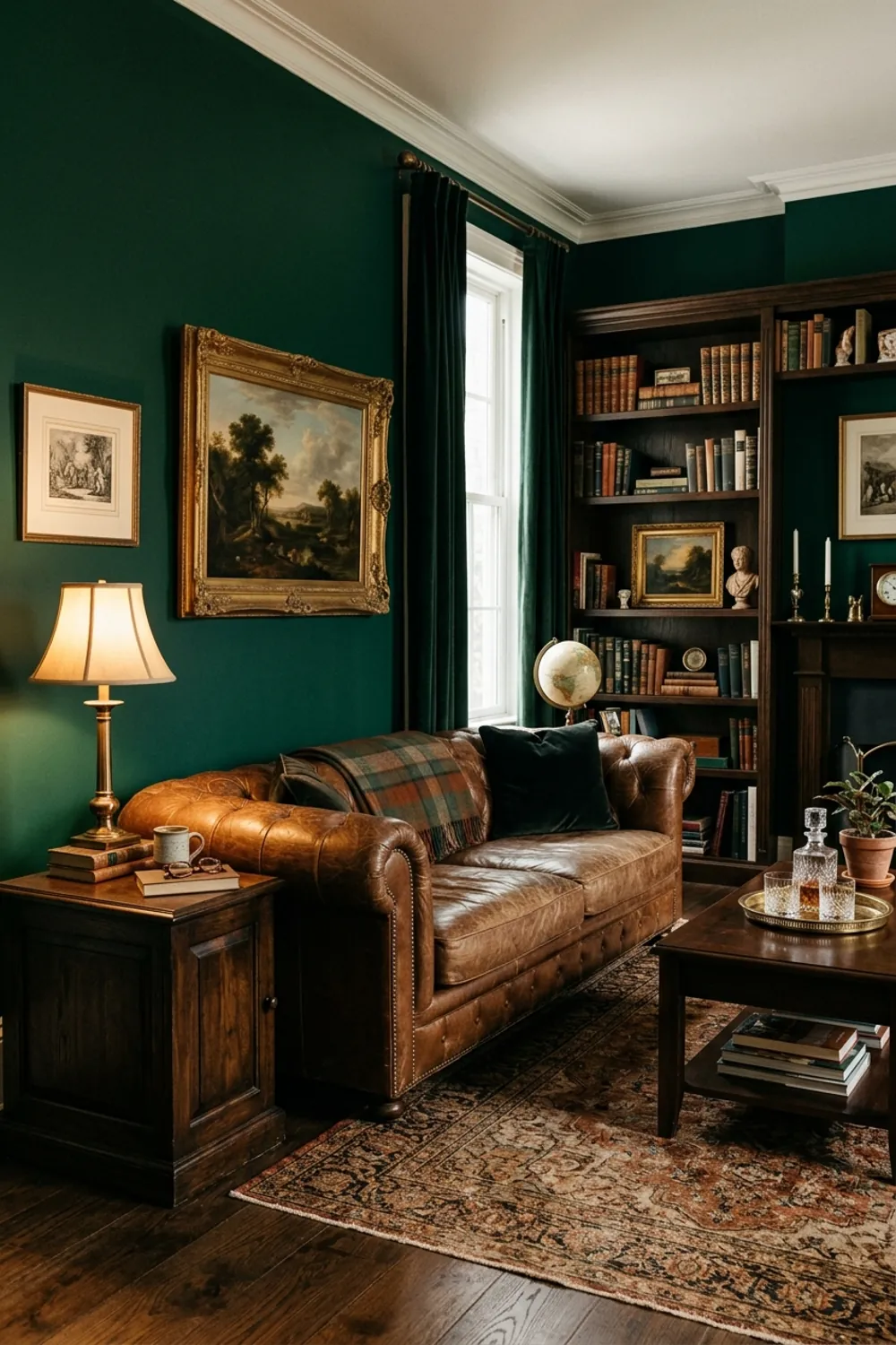 Masculine Green and Rich Leather