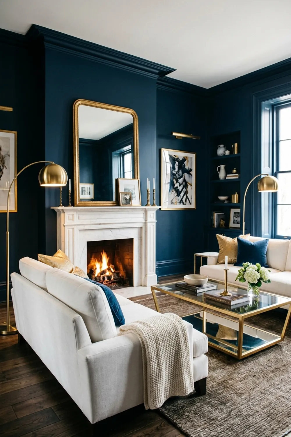 Midnight Blue and Brass Luxury
