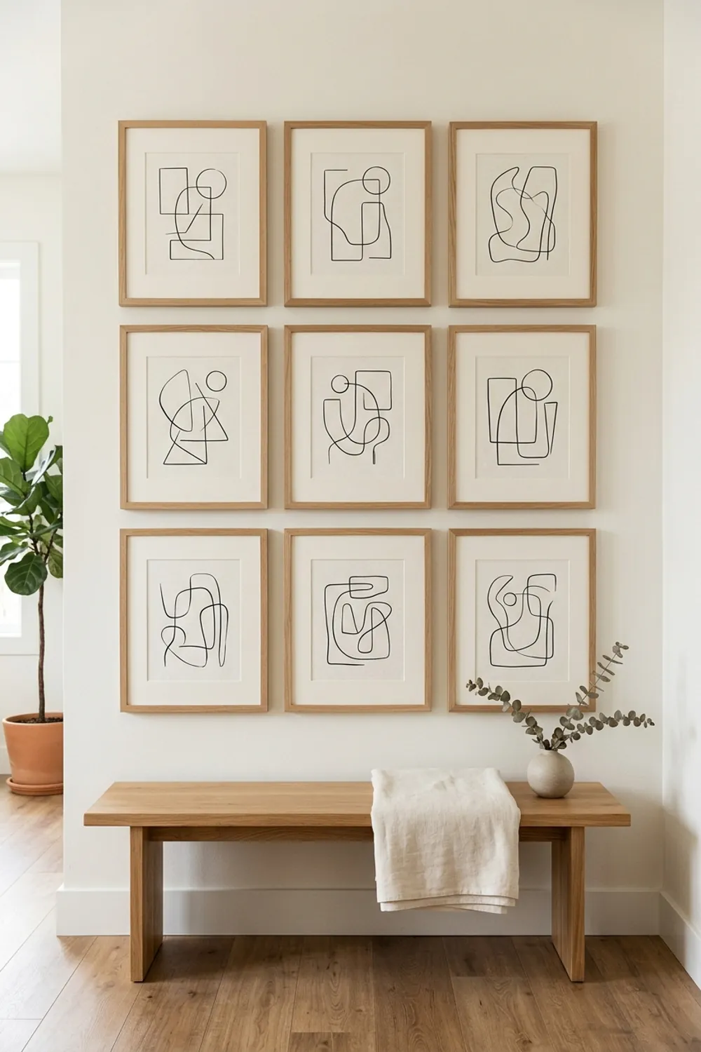 Minimal Gallery Wall in Neutral Tones