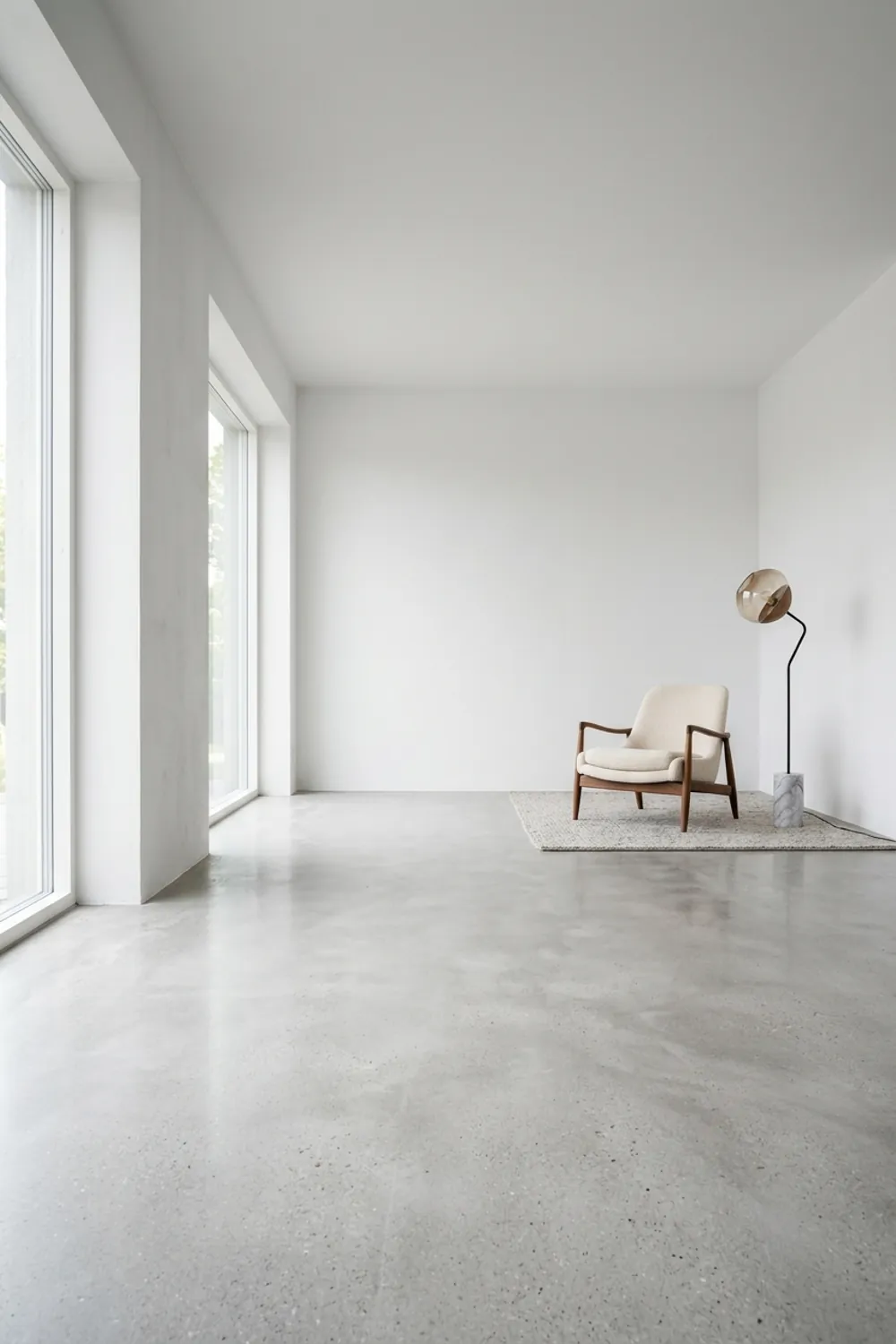 Minimalist Layout with Sculptural Furniture