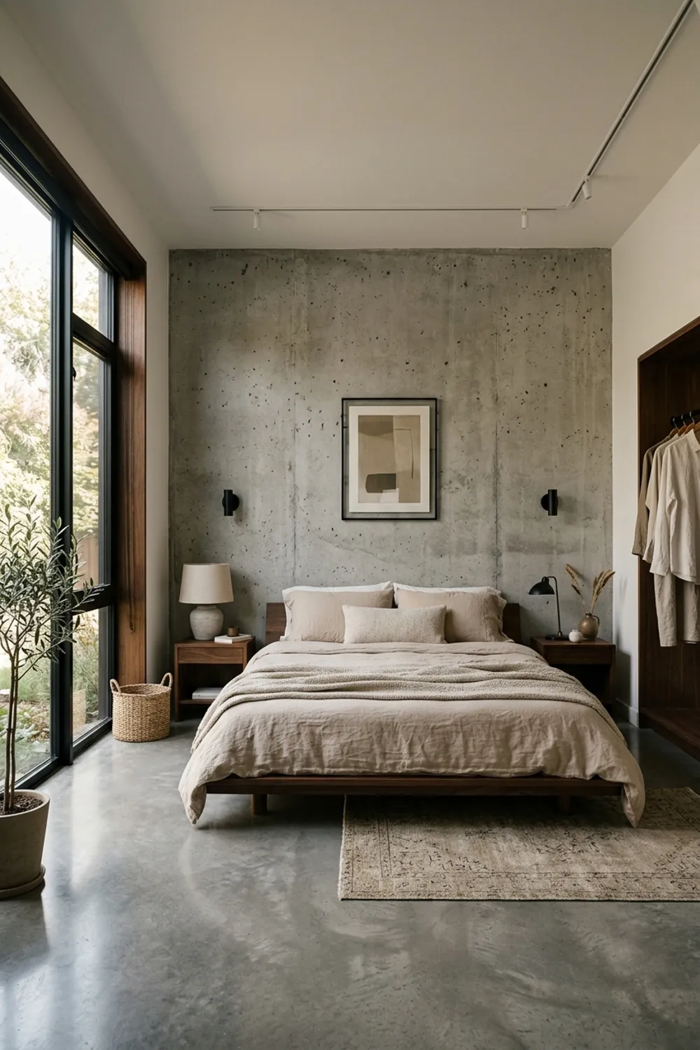 Modern Concrete and Soft Linen