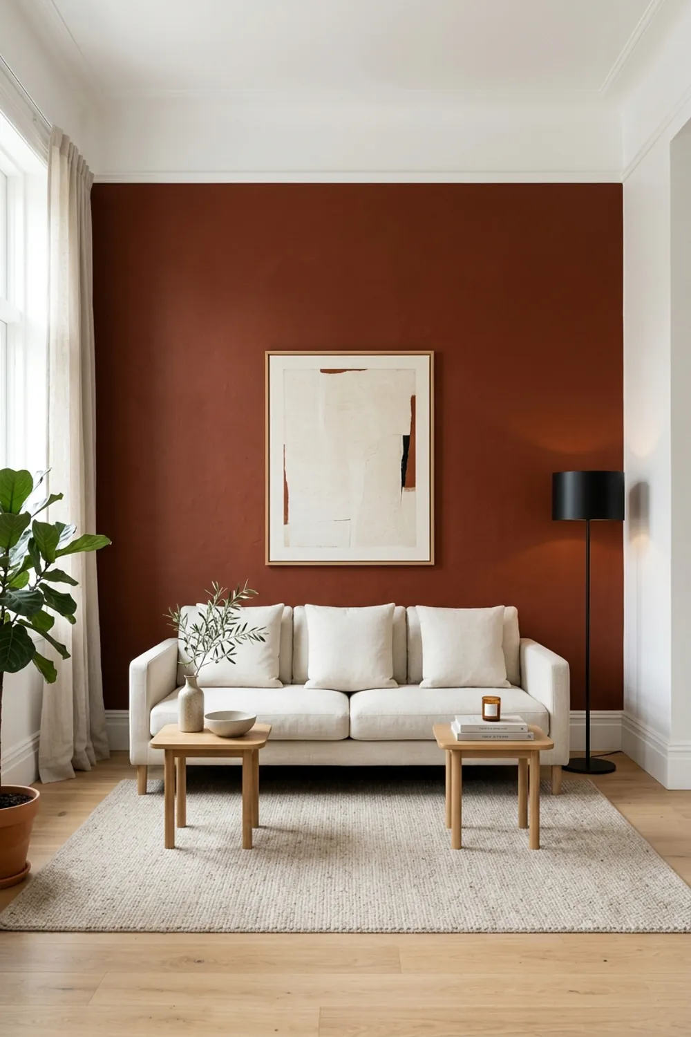 Modern Minimalist Rust Accent Wall