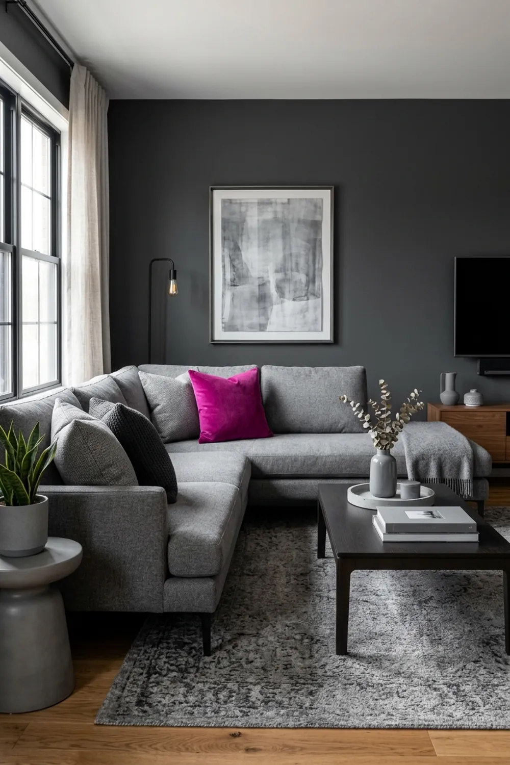 Monochrome Gray with a Pop of Color