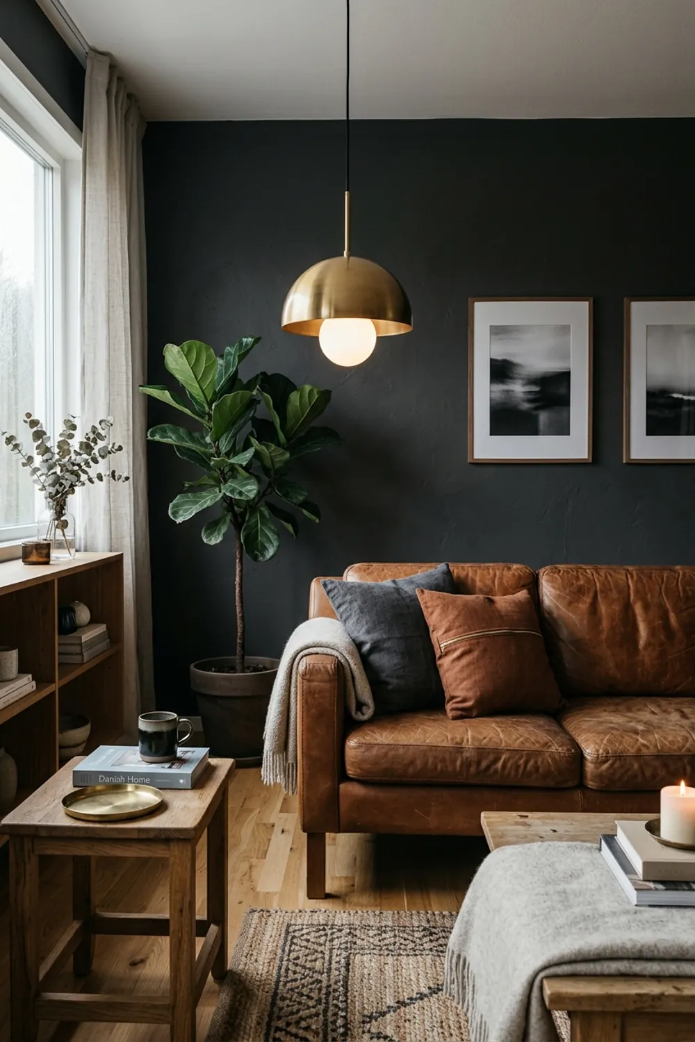 Moody Hues and Cognac Leather