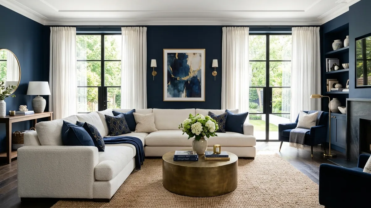 20 Navy Blue Living Room Ideas