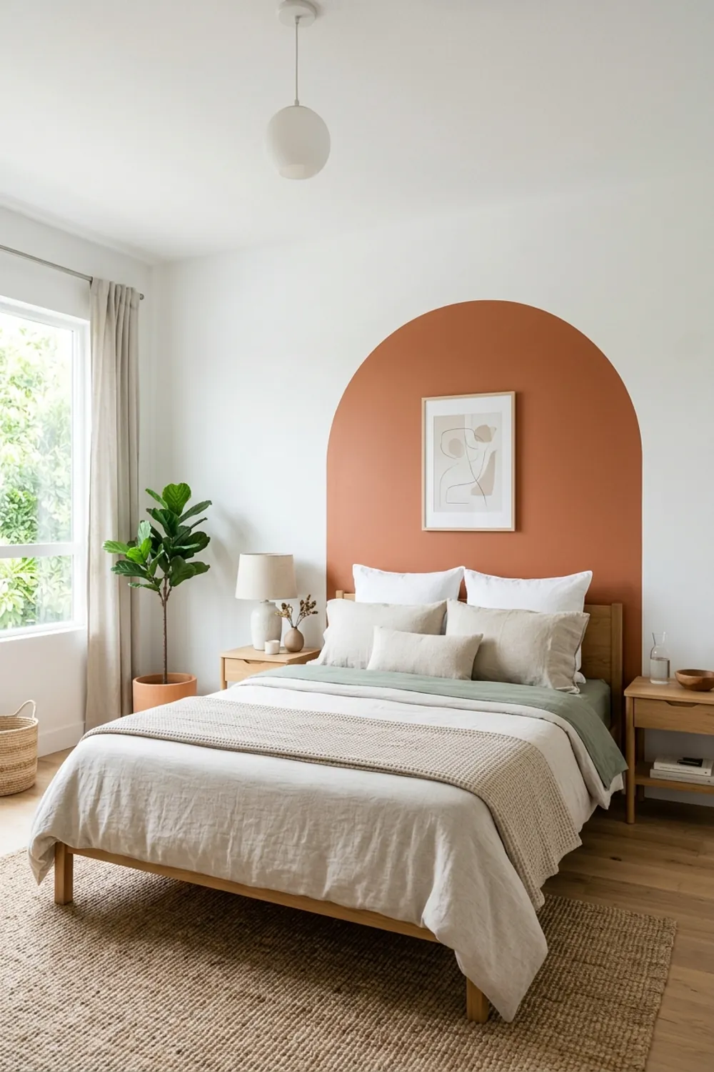 Painted Terracotta Arch Headboard