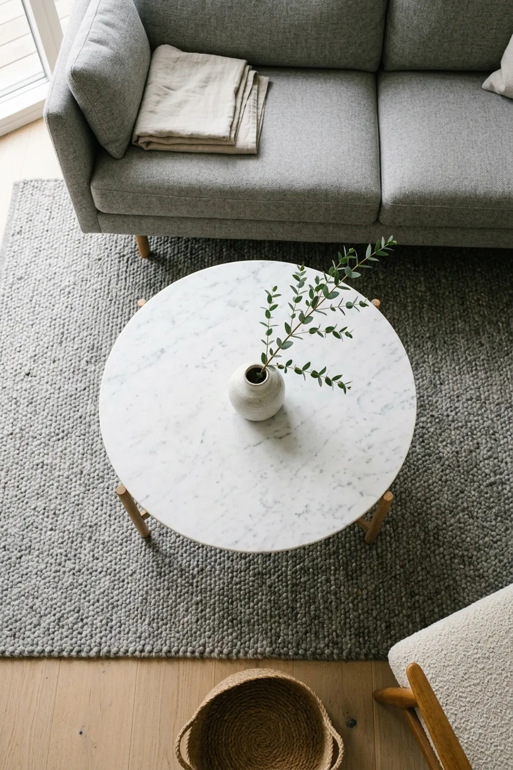 Round Coffee Table for Better Flow