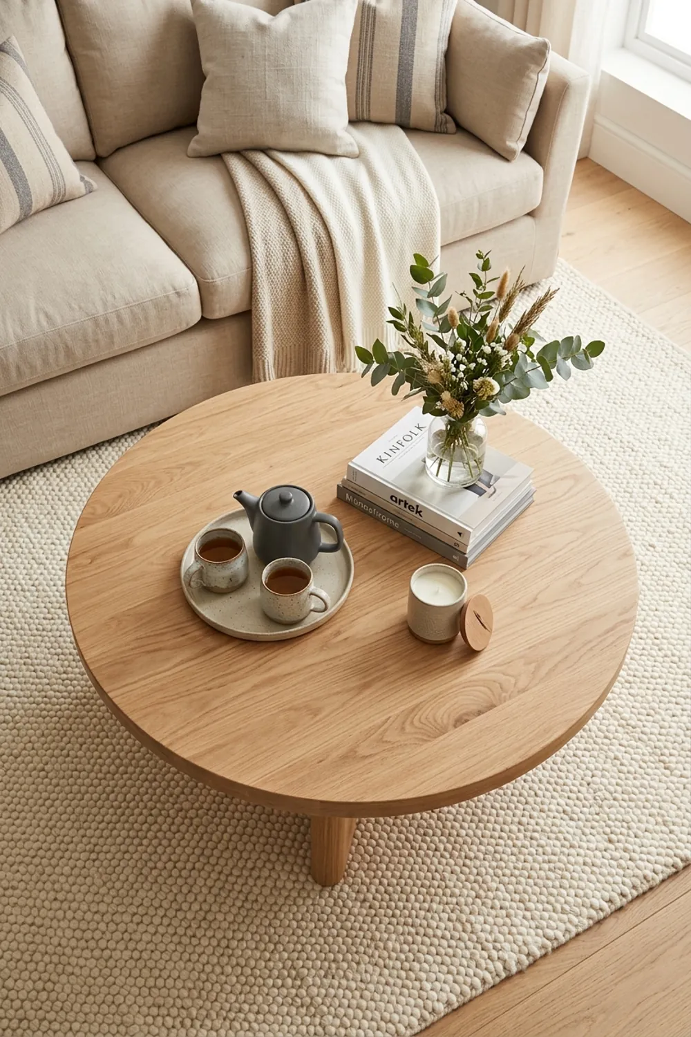 Round Wood Coffee Table