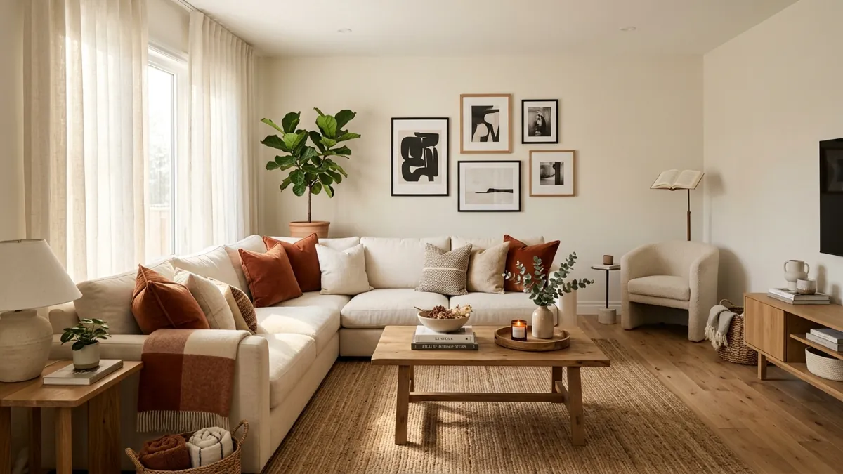 20 Warm Rust and Cream Living Room Ideas