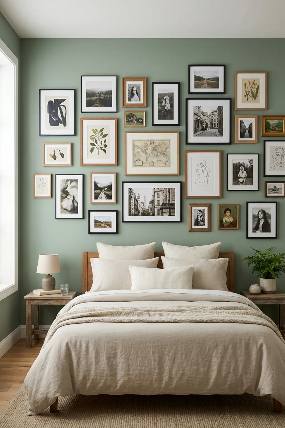 Sage with a Curated Gallery Wall
